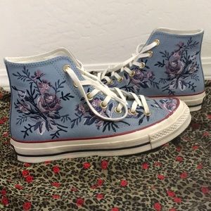 Rose stitched Chuck Taylors